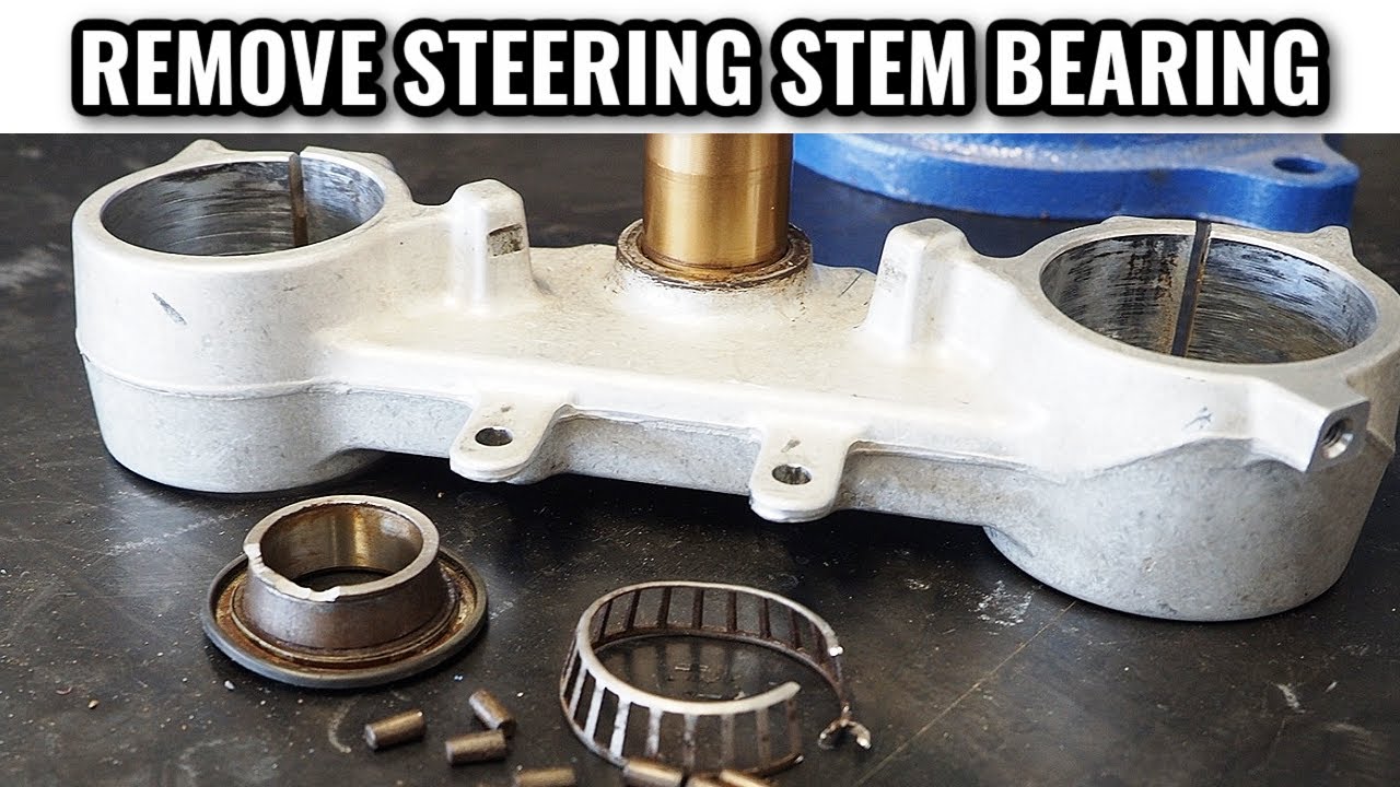 HOW TO: Remove Bottom STEERING STEM Bearing - CHEAPEST WAY