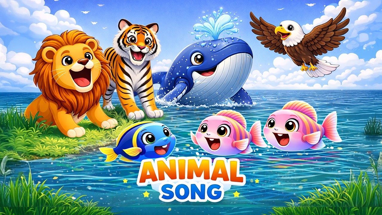 PiloPilo Rhymes | Fun 5 Animals Nursery Rhyme for Kids | Learn Animals for Toddlers 🎵🔤