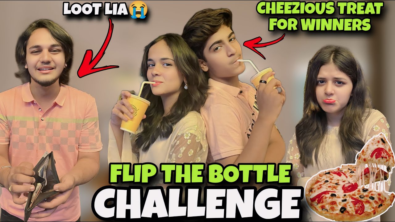 FLIP THE BOTTLE CHALLENGE😂 // JEETNE WALE KO CHEEZIOUS KI TREAT