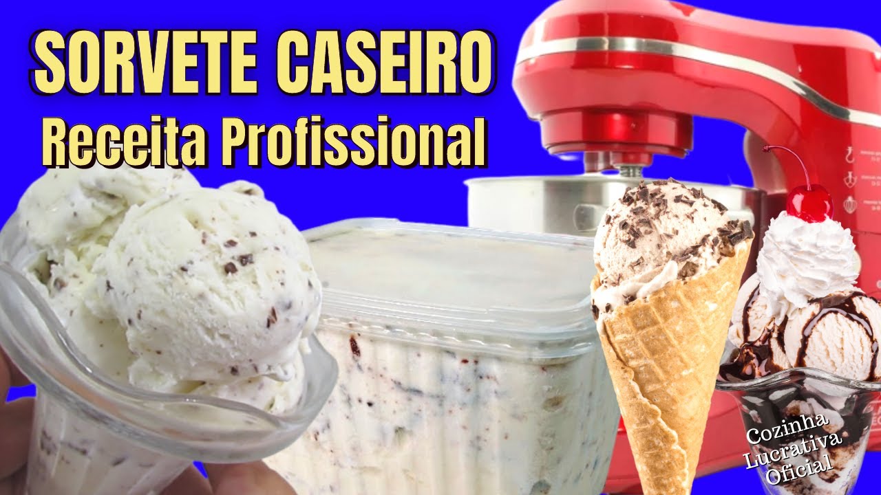 SEGREDO REVELADO!!! SORVETE PROFISSIONAL CREMOSO RENDE MUITO #sorvete #icecream I[ATUALIZADO]