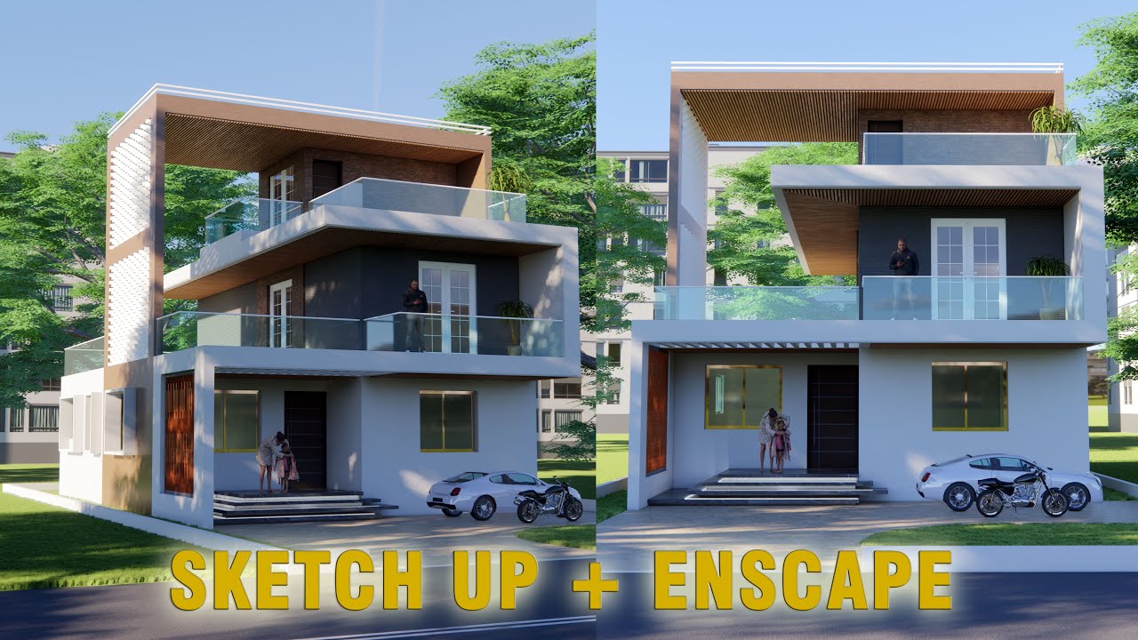 How to render sketch up model in Enscape.