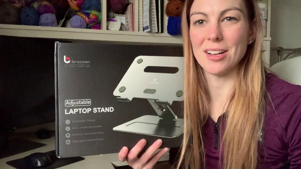 brocoon Adjustable Laptop Stand for Desk #amazon #amazonlaptopstand #computerstand #macbookstand