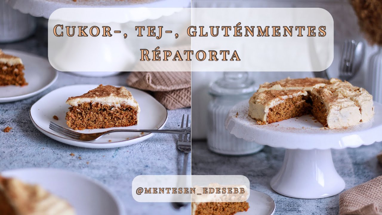 Cukor-, tej-, gluténmentes Répatorta 🥕- @mentesen_edesebb