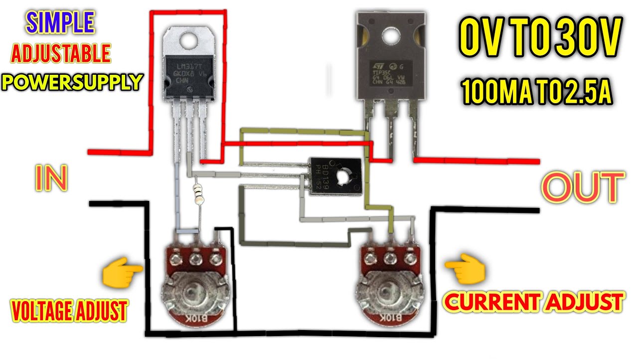 Simple Lab Powersupply 0V to 30V | 100ma To 2.5A