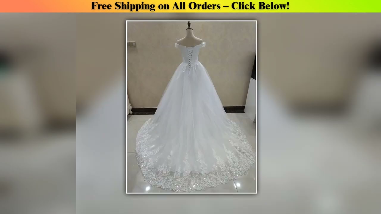 Customized ZJ9171 2025 Princess Wedding Dress Off Shoulder Applique Lace Bride Dresses Bridal Gown