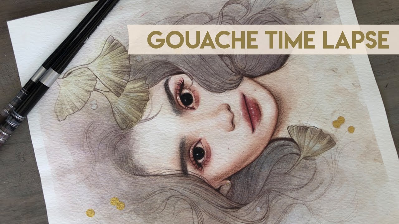 Gouache painting Time Lapse