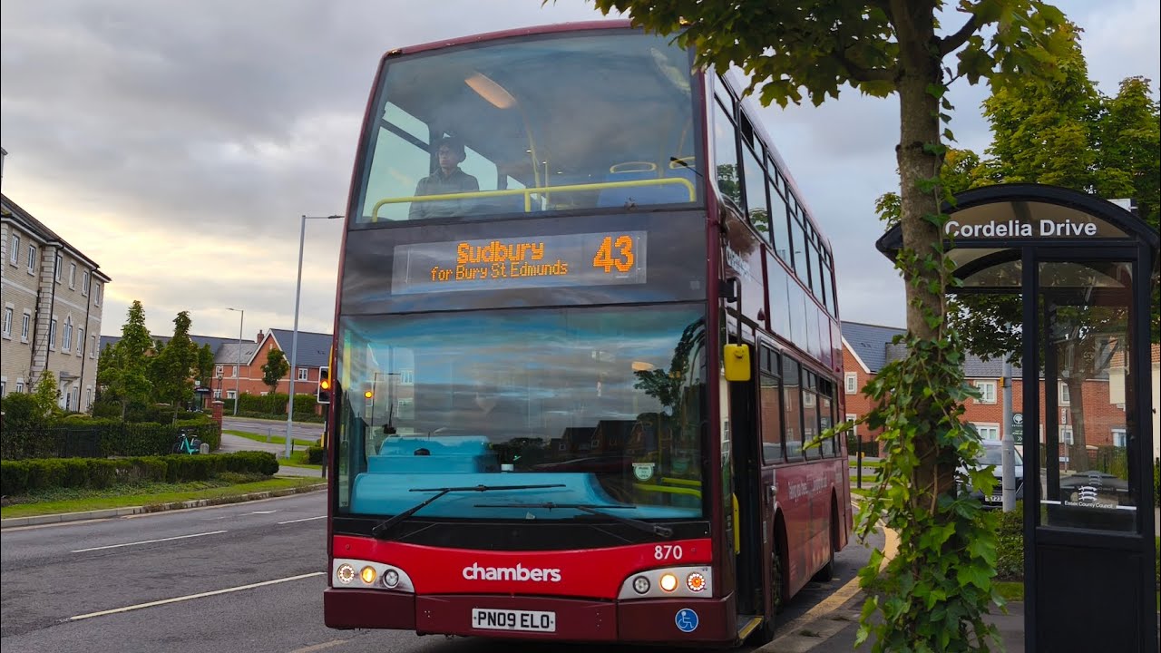 Fast Thrash - KonectBuses 870 Scania Optare Olympus working the 43