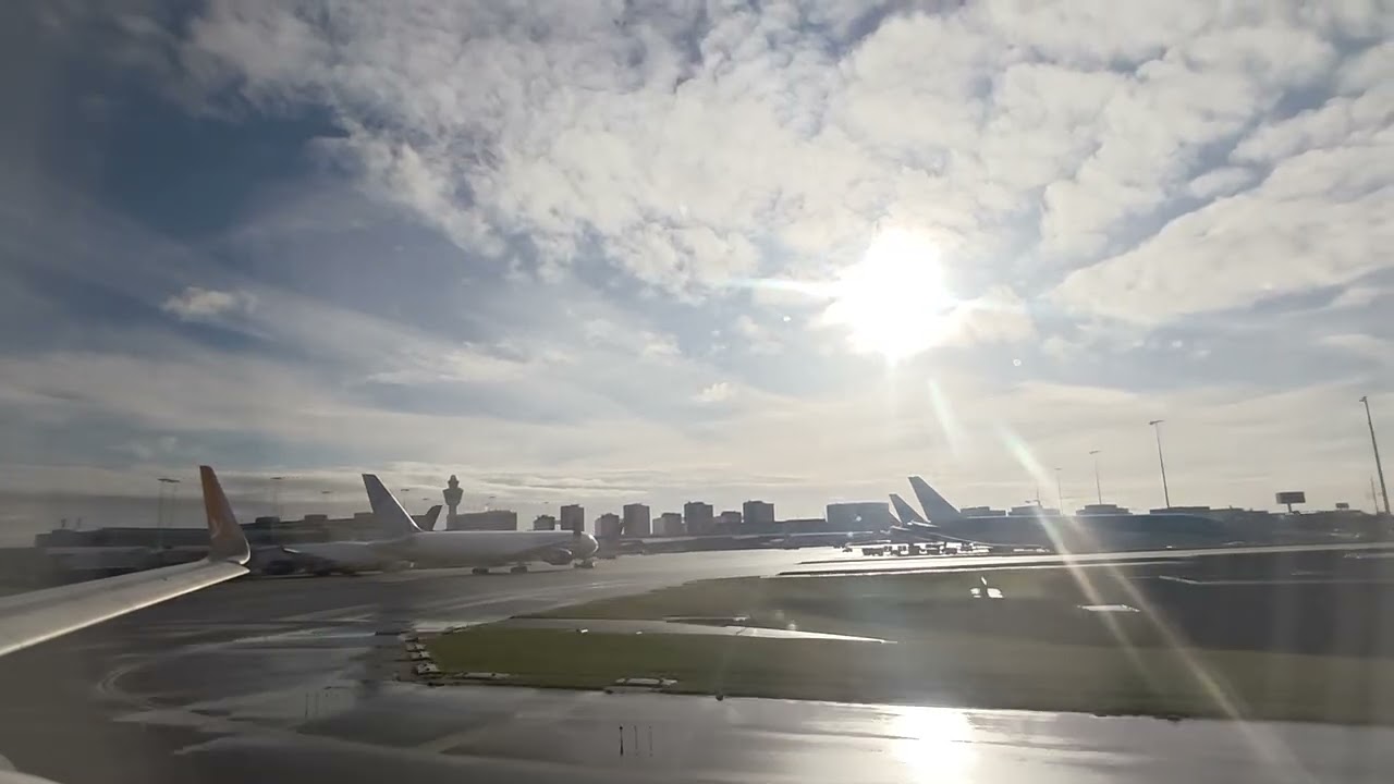 Pegasus Airlines Takeoff Amsterdam Schiphol &ndash; Full Long Runway Departure #aviationdaily #amsterdam 