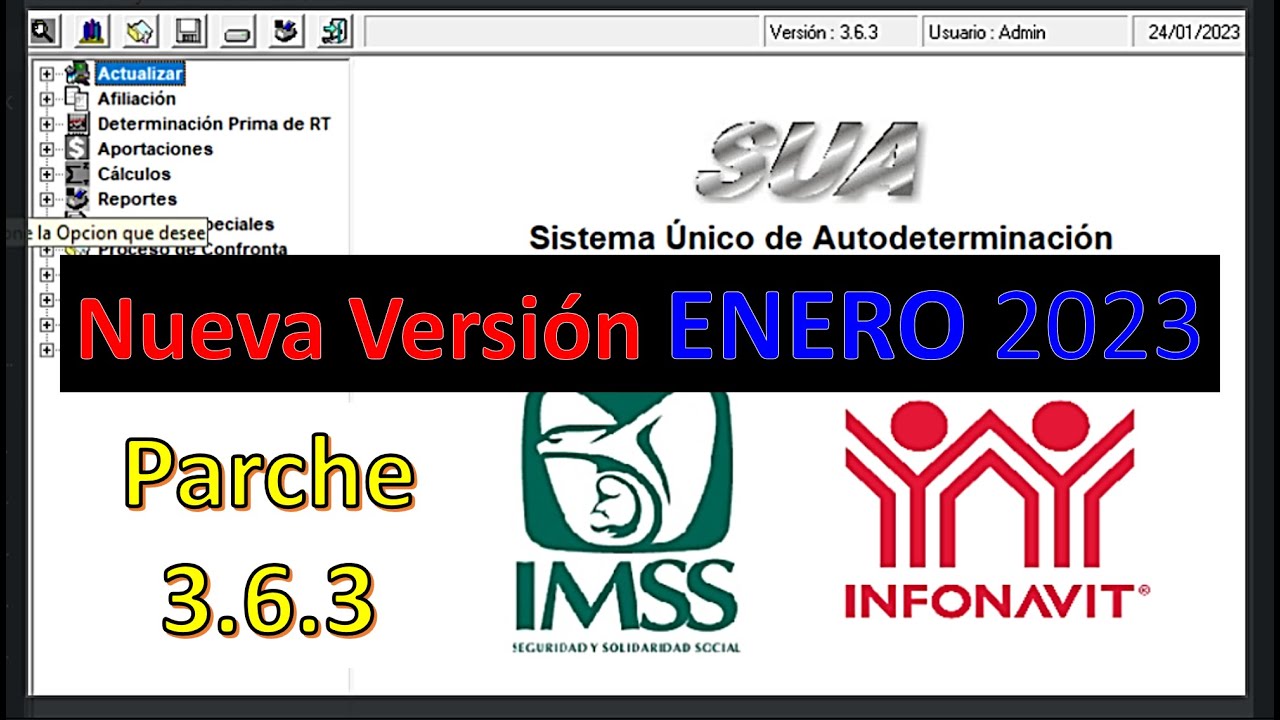 Actualizar SUA 3.6.3 ENERO 2023