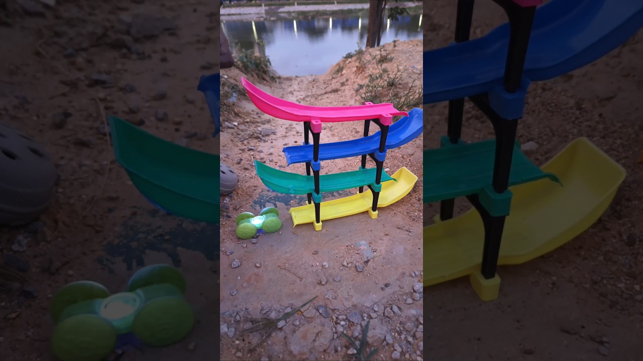 race Ramp toy set 2 cars 4 Ramps indoor & outdoor play#shorts