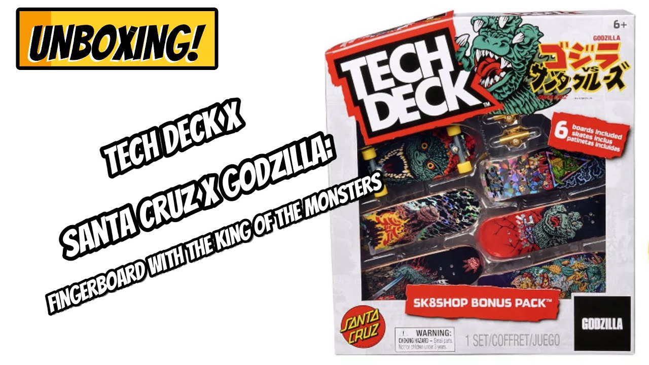 Tech Deck Godzilla Sk8shop Fingerboard Bonus Pack | Unboxing