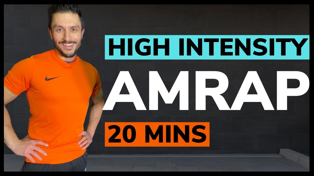 Intense AMRAP Workout With 7 Exercises // Bodyweight Endurance Workout // 20 Min AMRAP