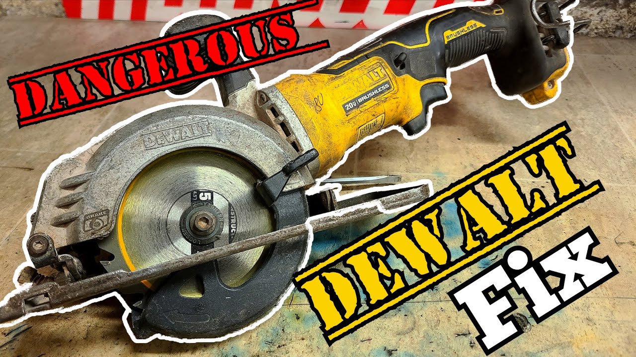 Fixing a Dewalt DCS571 brushless cordless compact saw with a broken guard.