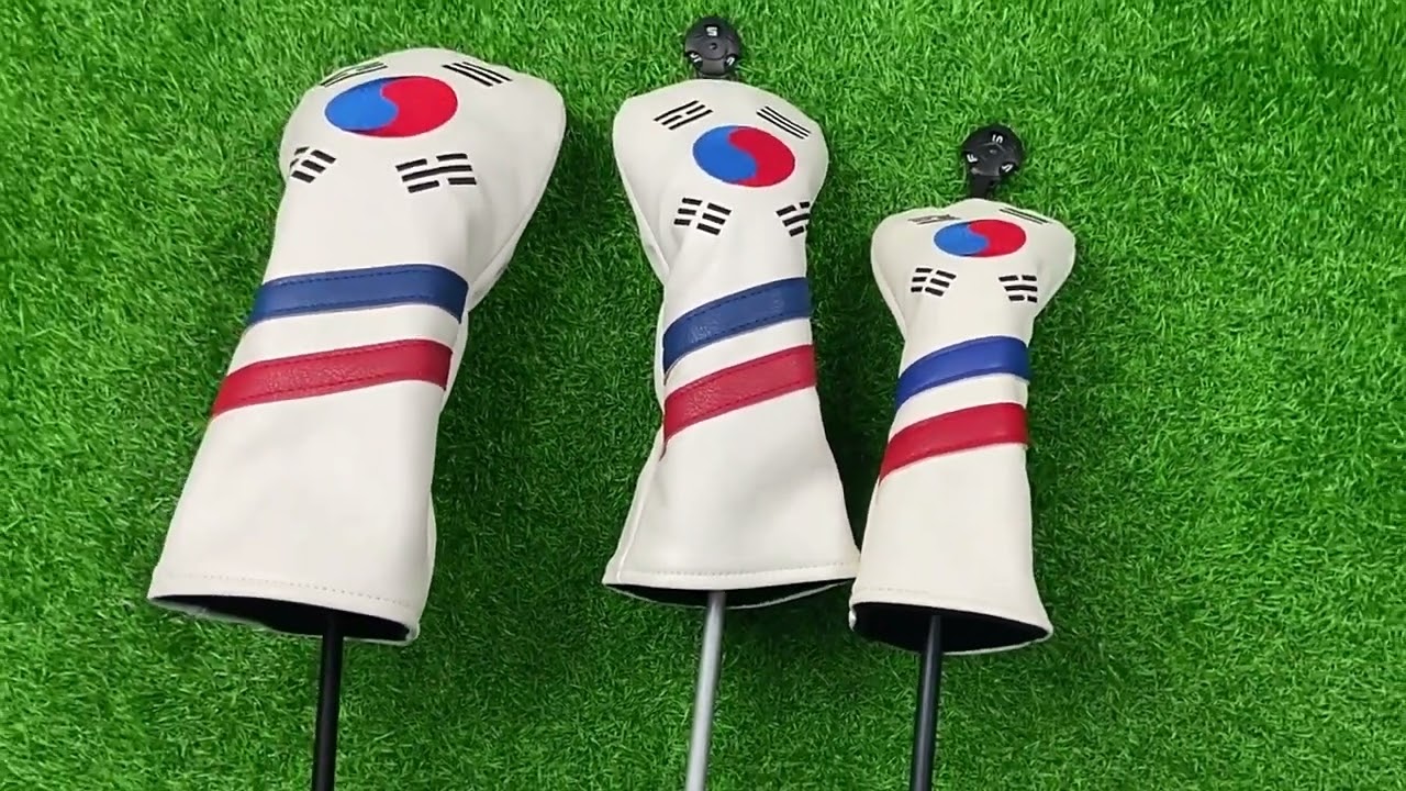 CRESTGOLF 골프채커버 드라이버 우드 유틸 아이언 퍼터 커버 골프커버 3개 1세트