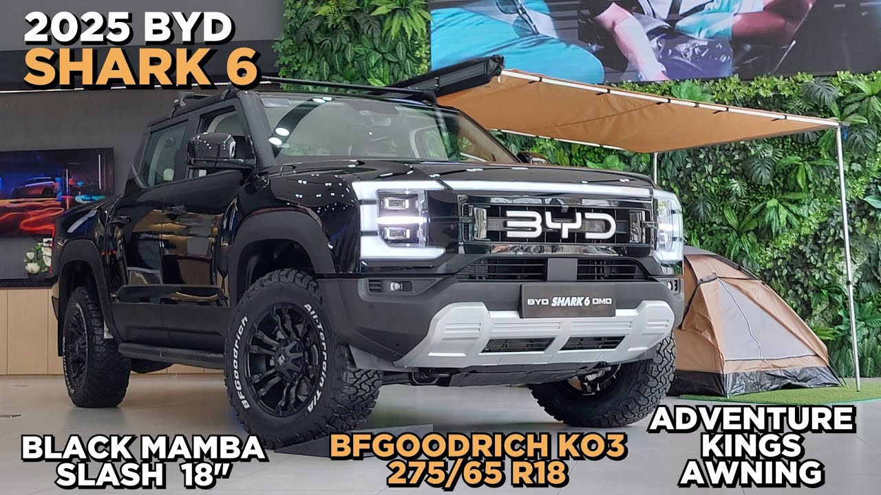2025 BYD Shark 6 DMO | BFGoodrich KO3 275/65 R18 | Black Mamba Slash 18