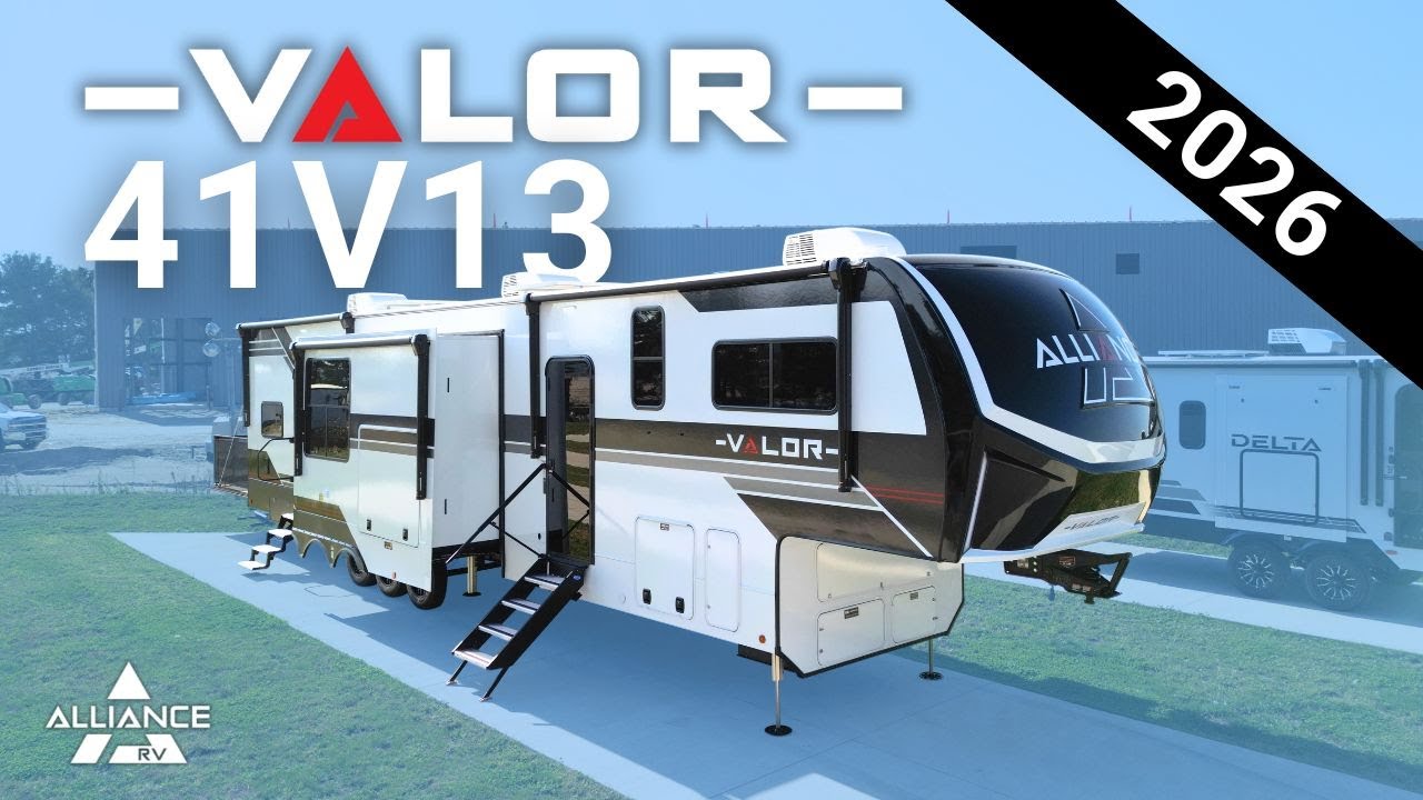 Прохождение Alliance RV 2026 Valor 41V13 | Гараж 13 футов и 1,5-дюймовый игрушечный дом на колесах