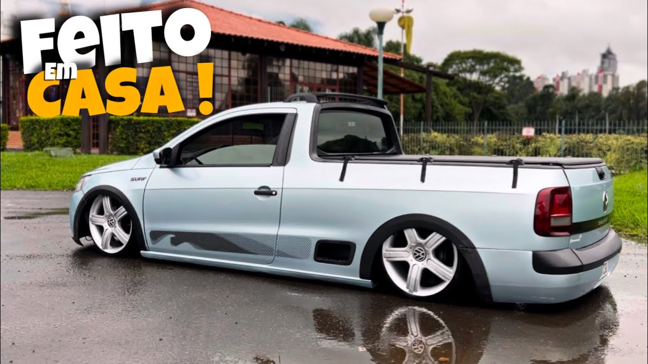 ELE FEZ O PROJETO NA GARAGEM DE CASA ? SAVEIRO G5 ARO 18 SUSPENSÃO A AR 🔥💙