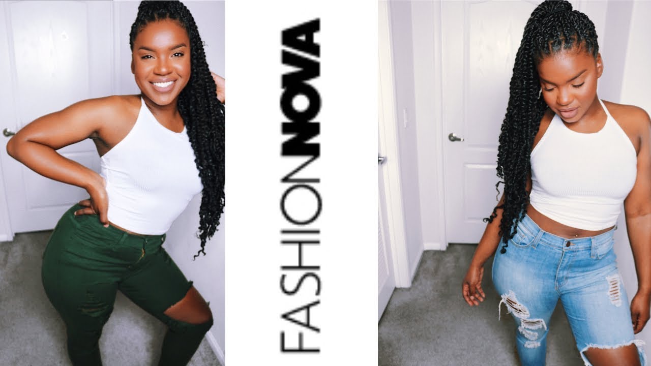 FASHION NOVA "GLISTENING JEANS" TRY ON HAUL | KAREN ANNETTE