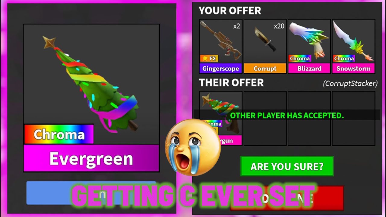 Roblox MM2 Trading montage (getting chroma ever set!!)