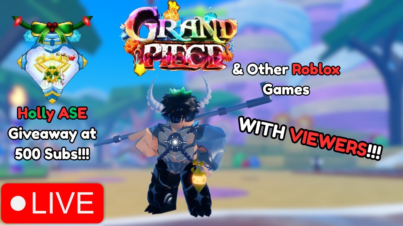 [GPO] ASE Giveaway at 500 Subs!!! Playing Some GPO (& Other Roblox Games!!!!) With Viewers!!!!