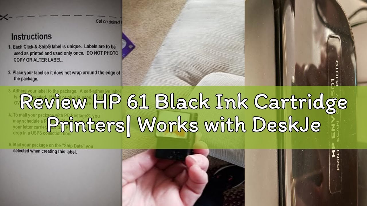Review HP 61 Black Ink Cartridge Printers| Works with DeskJet 1000, 1510, 2050, 2510, 2540, 3000, 30