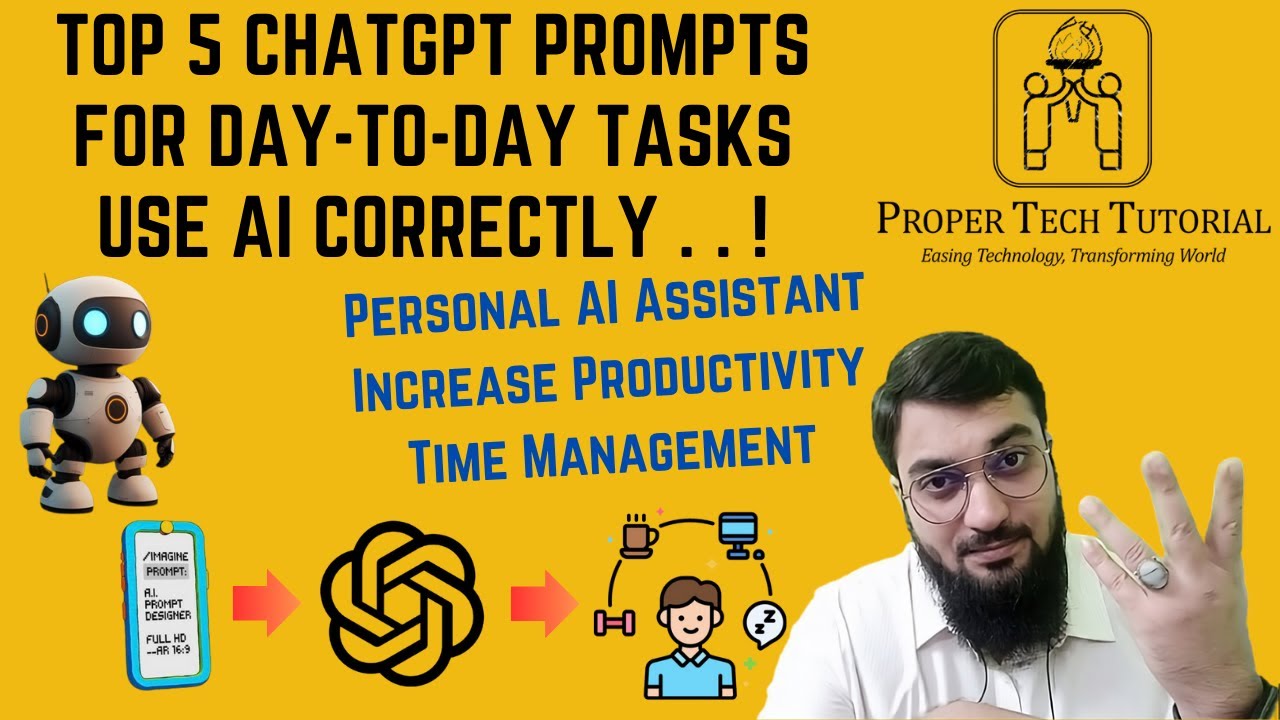 Top 5 ChatGPT Prompts for Daily Use: Workout, Trip, Recipe . . . | @ProperTechTutorial | Arslan Tech