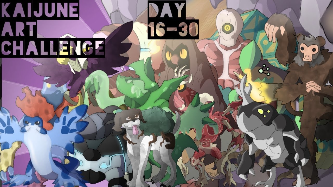 my first ever art challenge (kaijune 2022 )part 2