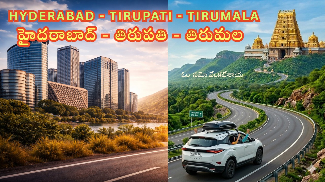 HYDERABAD to TIRUPATI Road Trip | హైదరాబాద్ నుండి తిరుపతి,తిరుమలకు రోడ్ ట్రిప్ #hyderabad #tirupati