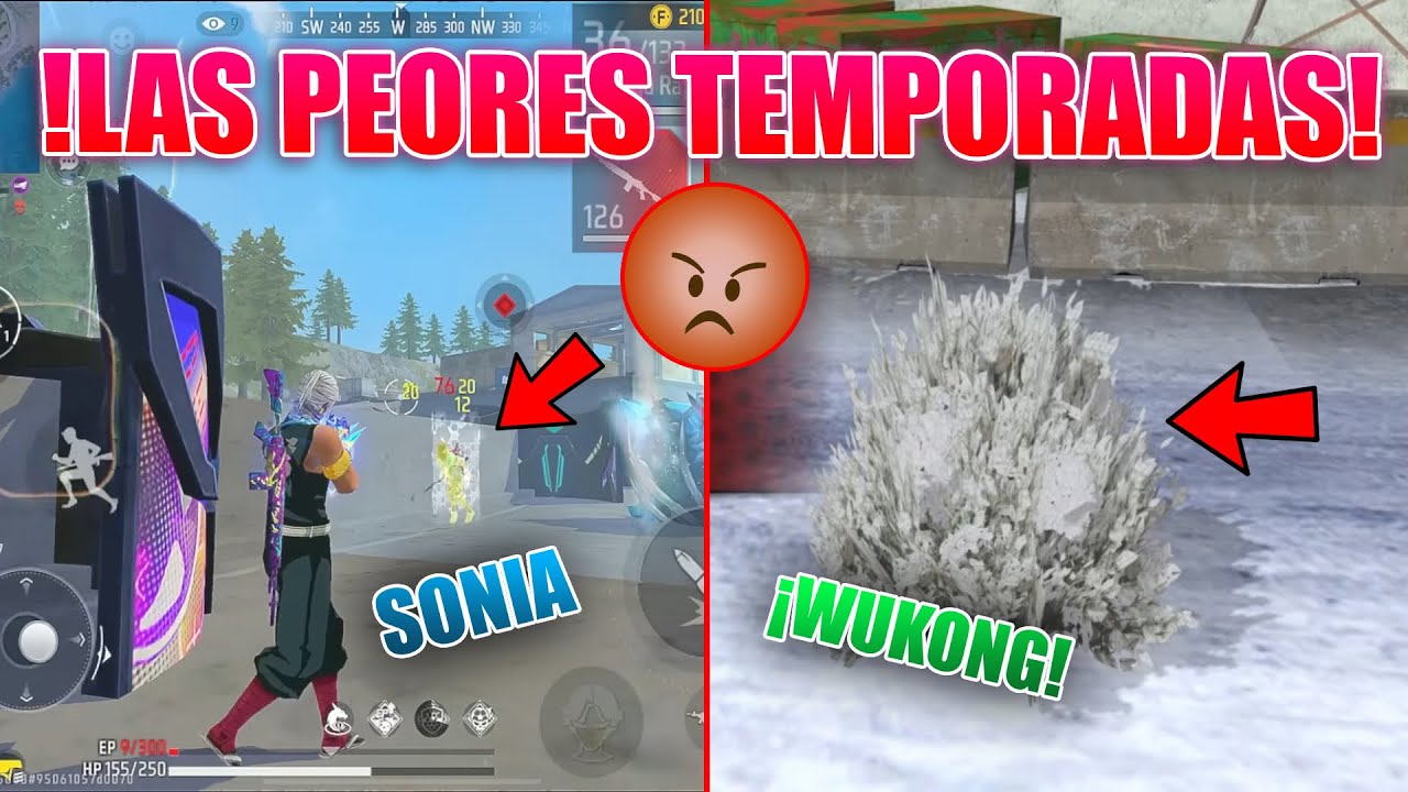 LAS 5 PEORES TEMPORADAS DE FREE FIRE | PARTE #2