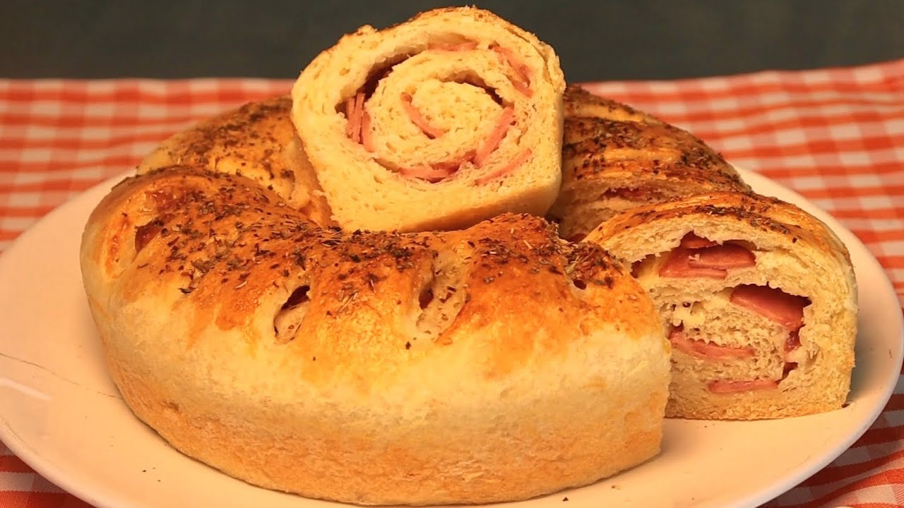 PÃO CASEIRO RECHEADO COM  CALABRESA- FÁCIL DE FAZER - Faça e venda 