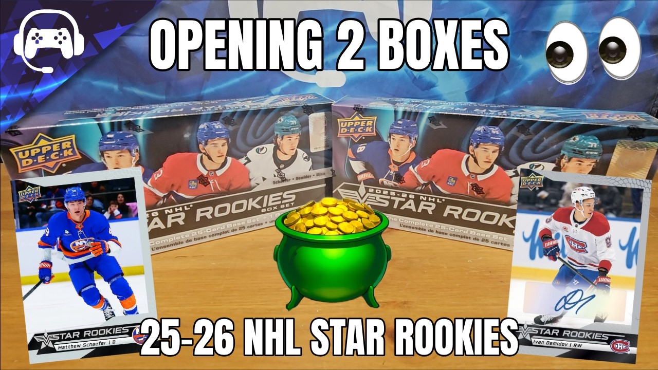 Удача ирландцев? | Открываю 2 коробки с 25-26 карточками UD NHL Star Rookies