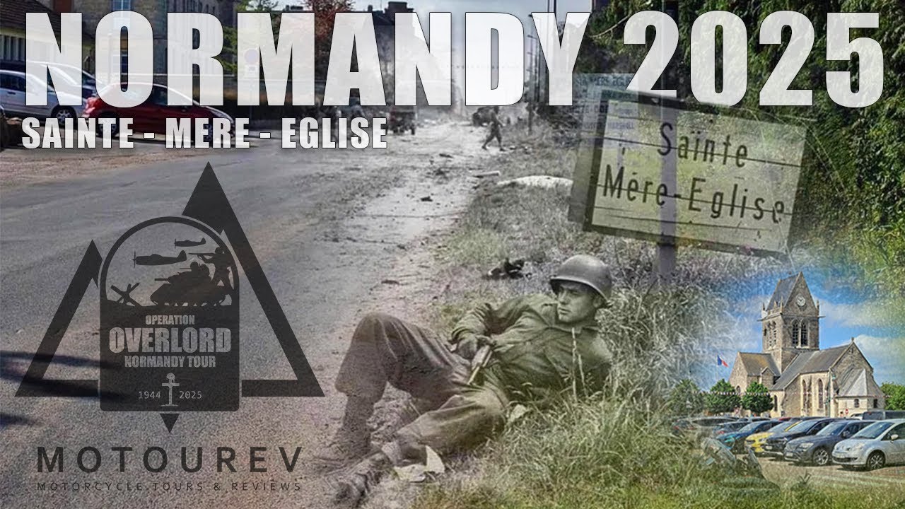 EP4: Normandy Motorcycle Tour – Riding to Sainte-Mère-Église | John Steele's Landing Site 🇫🇷