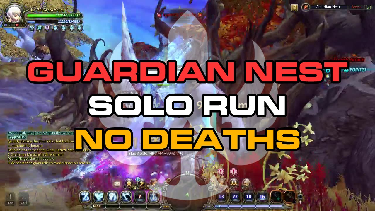 Lv70 Gladiator ; Guardian Nest Solo No Deaths feat. SecretSwrd - Dragon Nest SEA