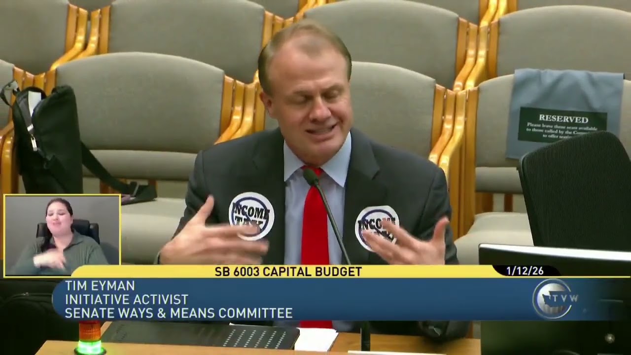 Tim Eyman Testifies against Democrats Income Tax