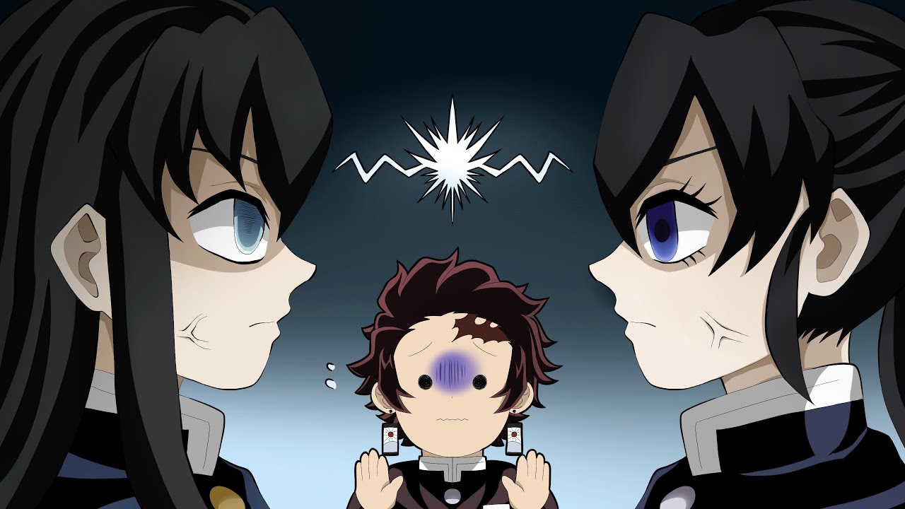 Quarreling with Muichiro #kny #knyoc #procreate #hanamiyaneko #hashiratrainingarc