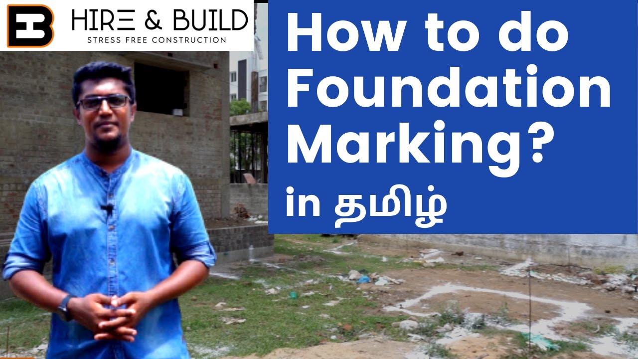 Foundation marking of a house in Tamil | Live foundation marking from a construction site