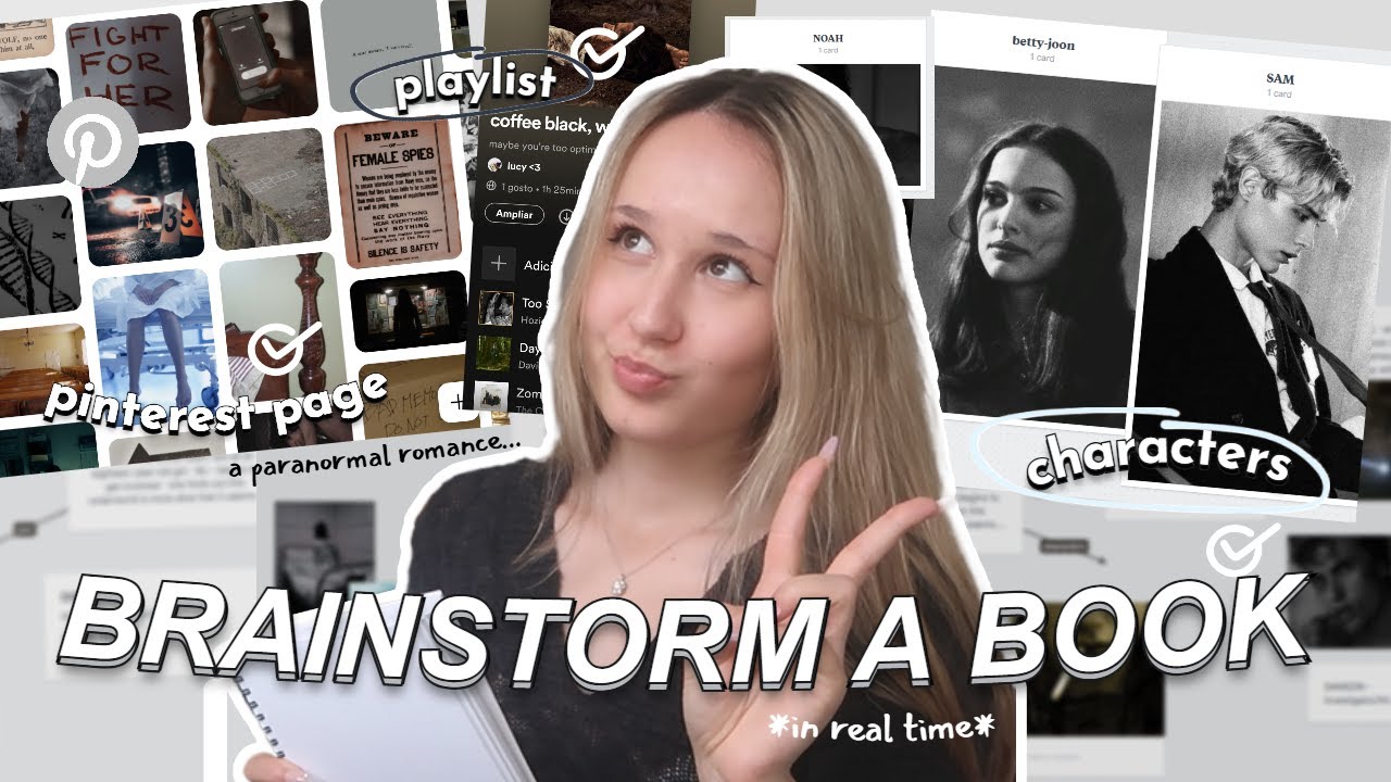 brainstorm my new paranormal romance novel with me (real time) pinterest page, playlists, characters