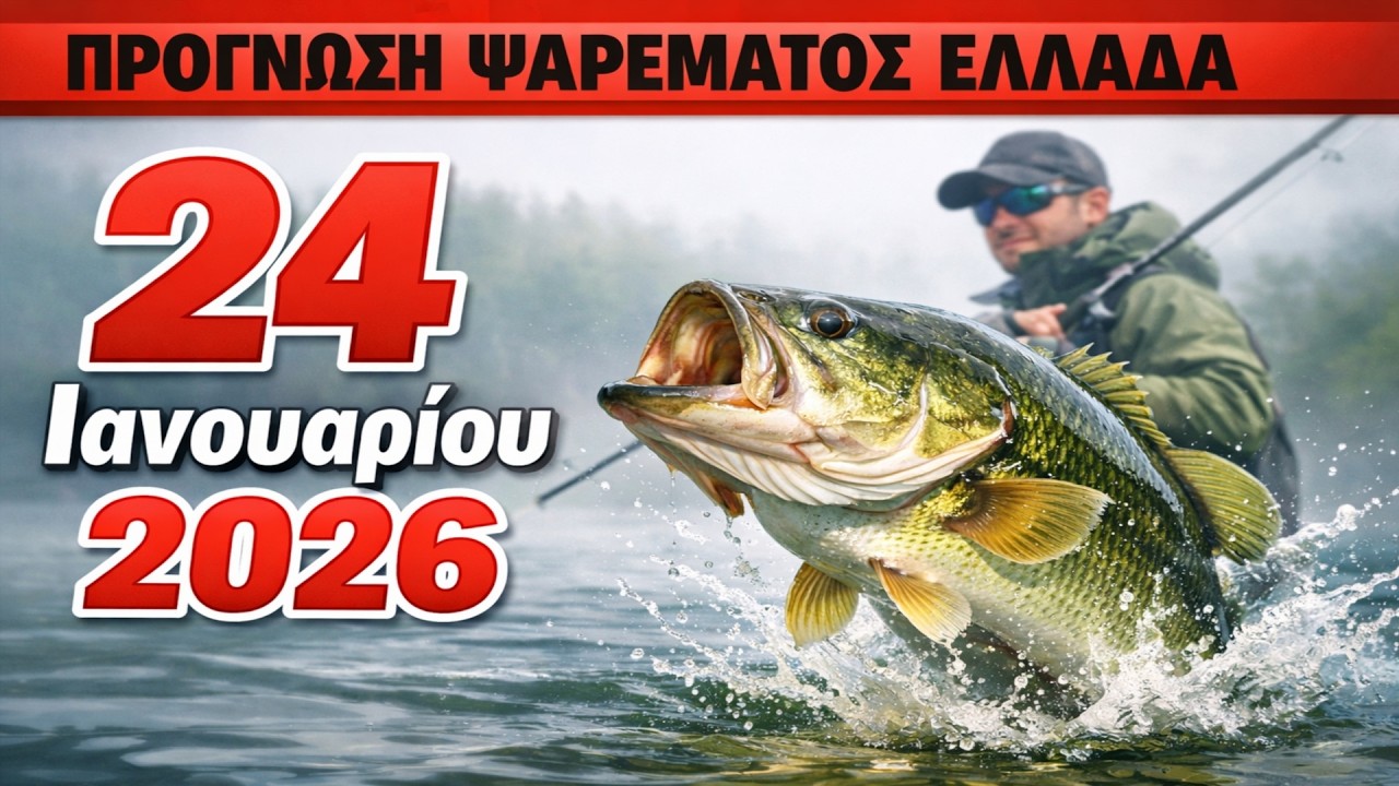 ΠΡΟΓΝΩΣΗ ΨΑΡΕΜΑΤΟΣ στην ΕΛΛΑΔΑ στις 24 Ιανουαρίου 2026 – Άσε τα πάντα και φύγε για ψάρεμα!