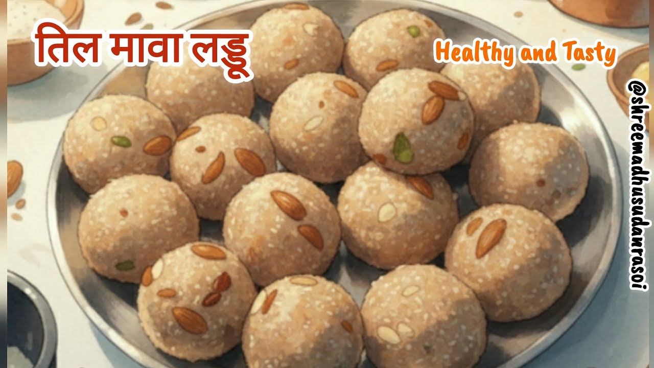 मुँह में घुल जाने वाले स्वादिष्ट तिल मावा के पौष्टिक लड्डू 😋🤤🤗 Subscribe like और share ज़रूर करें ।