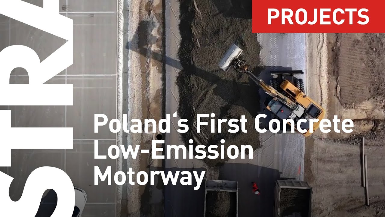 Pierwsza betonowa niskoemisyjna autostrada w Polsce | First concrete low-emission motorway in Poland