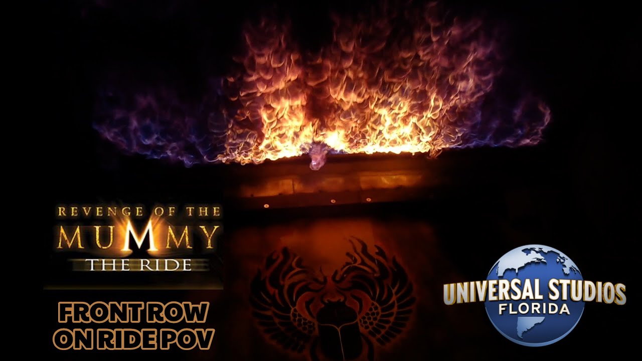 Revenge of the Mummy Front Row On Ride POV - Universal Studios Florida