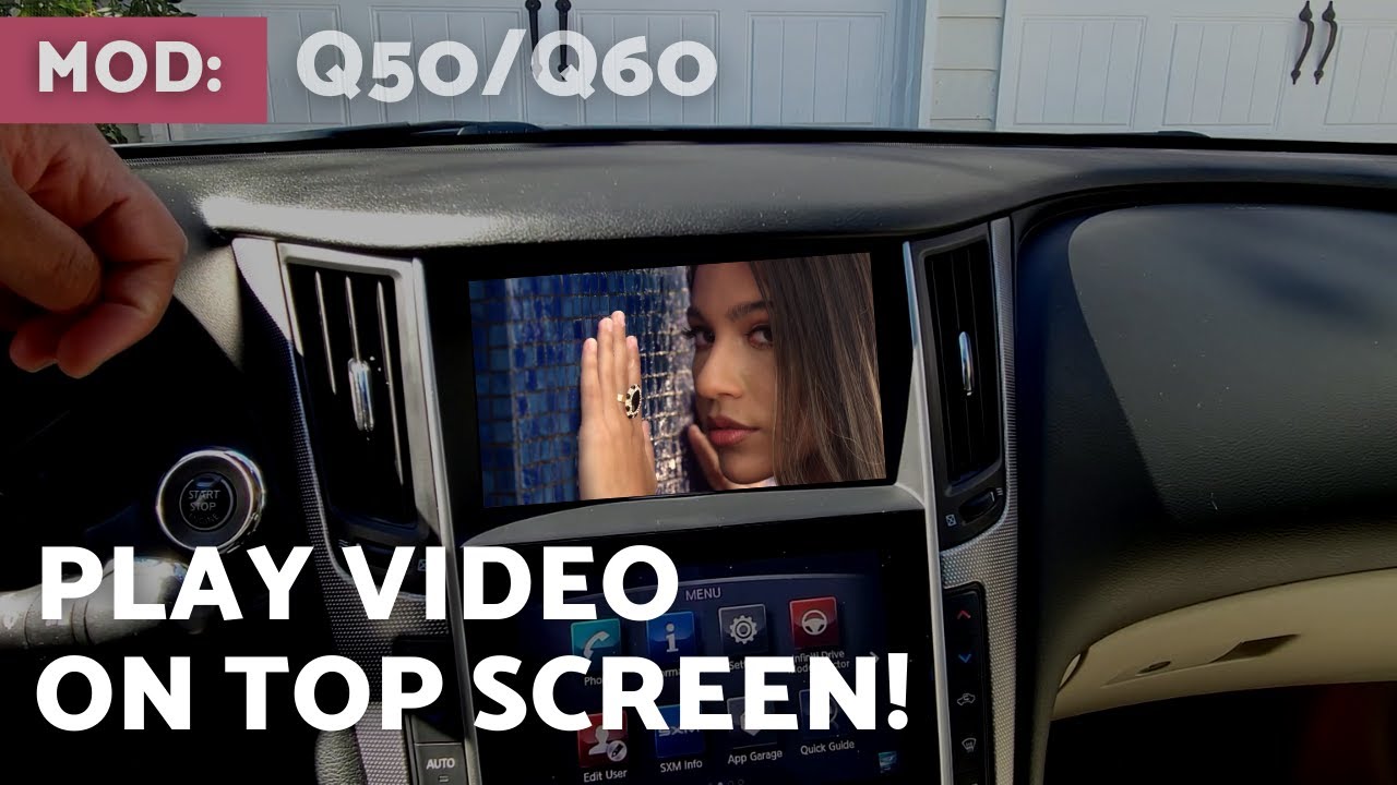 Воспроизводите видео на главном экране вашего Infiniti Q50/Q60!