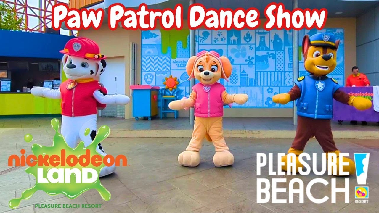 Paw Patrol Dance Show with Marshall, Skye & Chase Paw Patrol Month 2024 at Blackpool Pleasure Beach