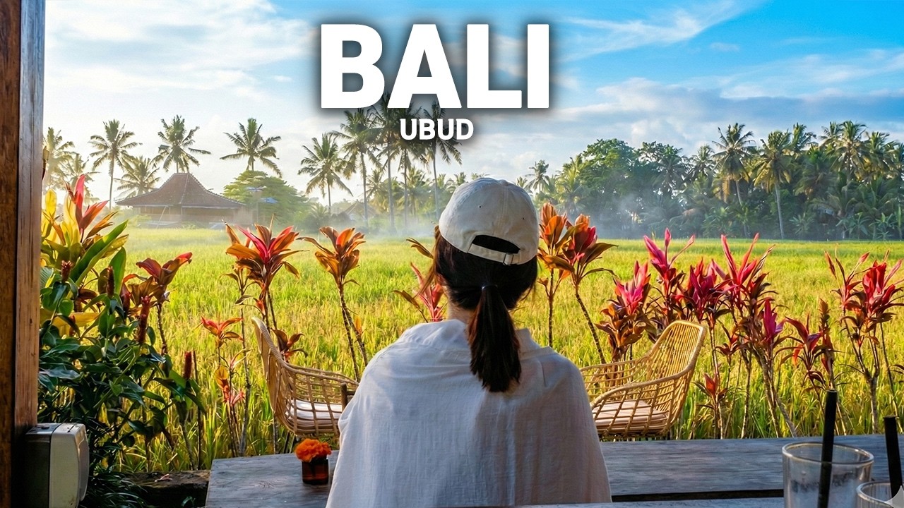 Bali Ubud Day 1 🌿 Motorbike Ride to a Cafe🛵