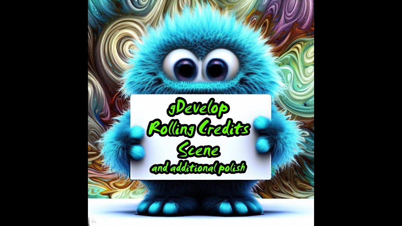 Rolling Credits Scene using gDevelop