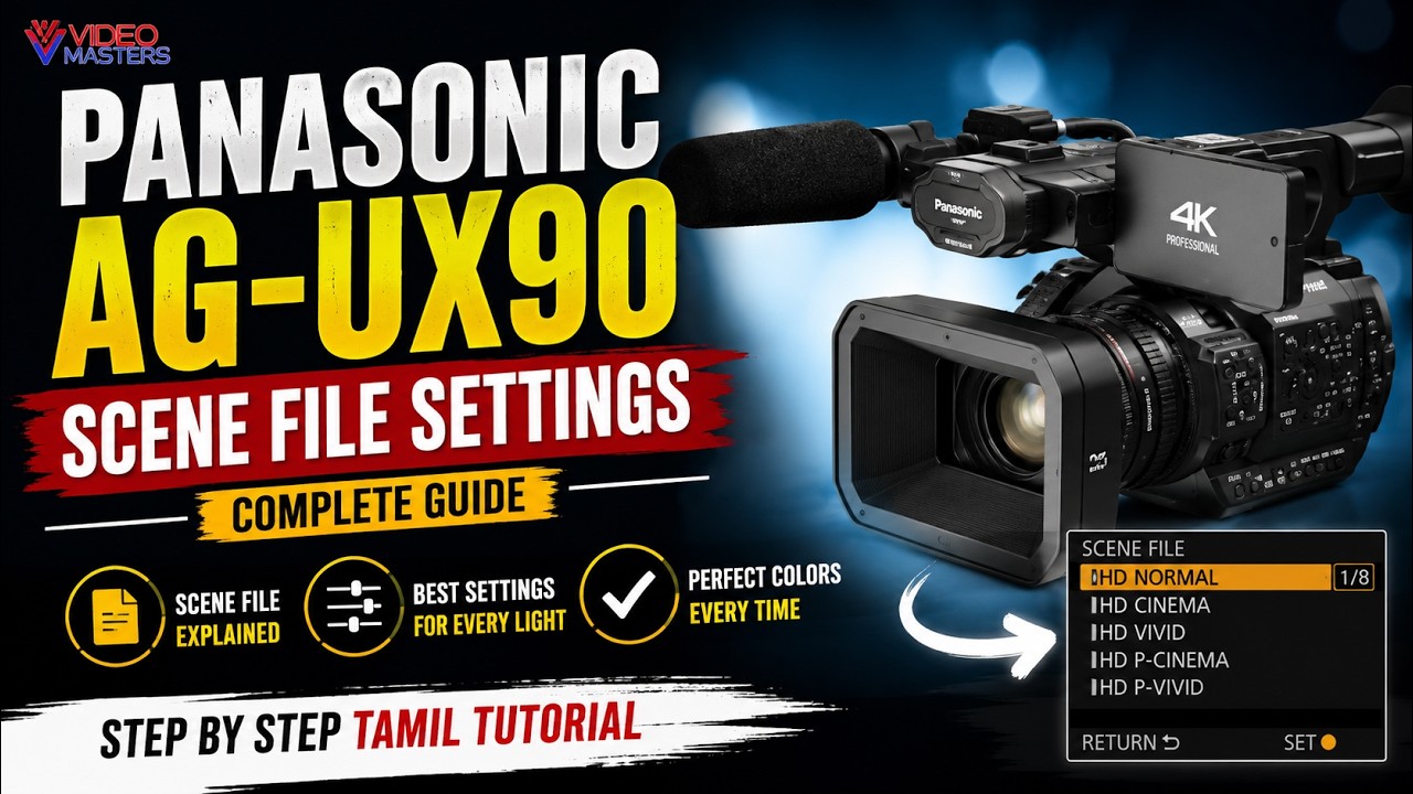 Panasonic UX90 Scene file Setting | Color Setting | Cinematic video settings | Video Masters