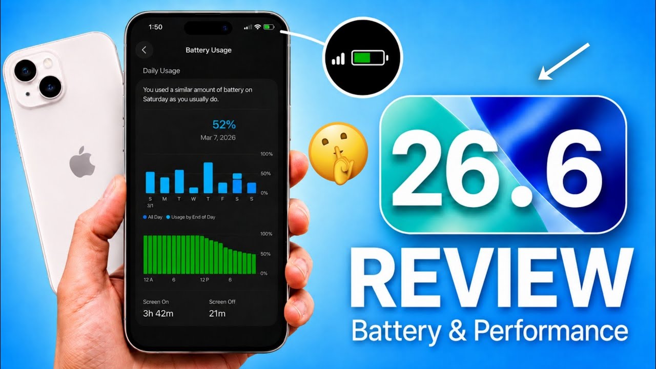 iOS 26.6 Update Review | iOS 26.6 Battery Drain Test & Performance | 26.6 Review After Use |