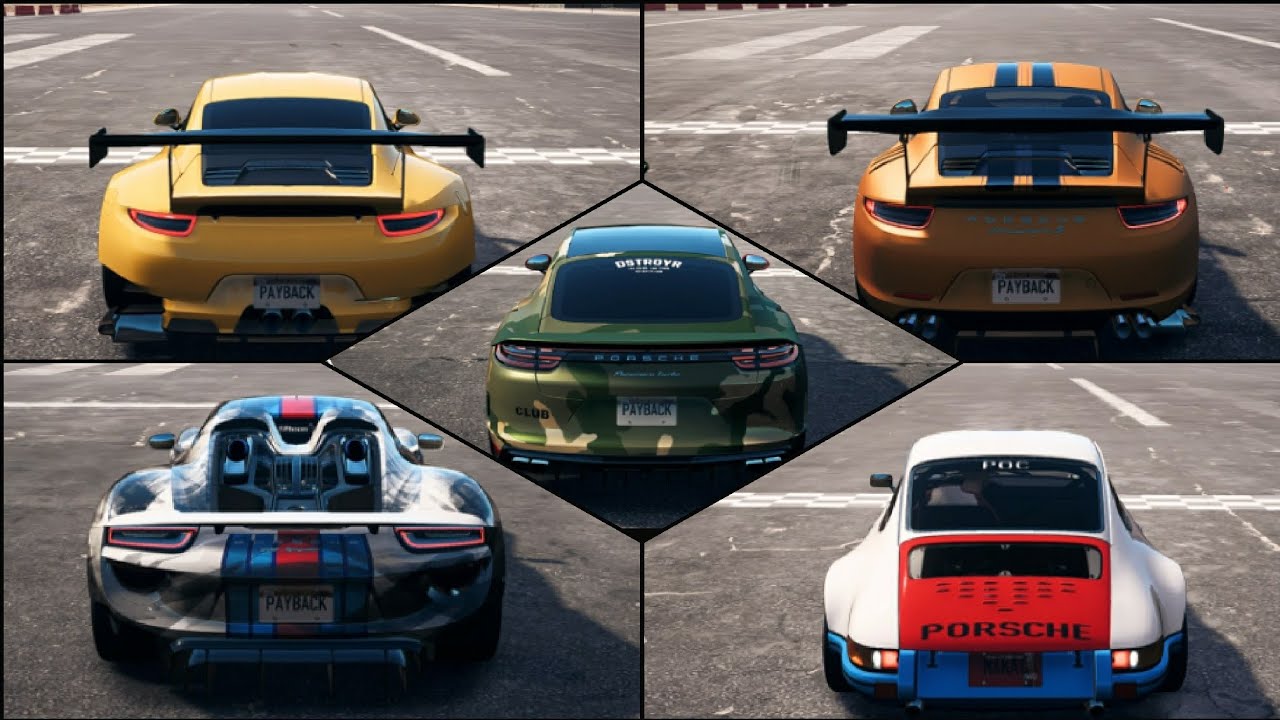FASTEST PORSCHE COMPARISON  | NFS PAYBACK