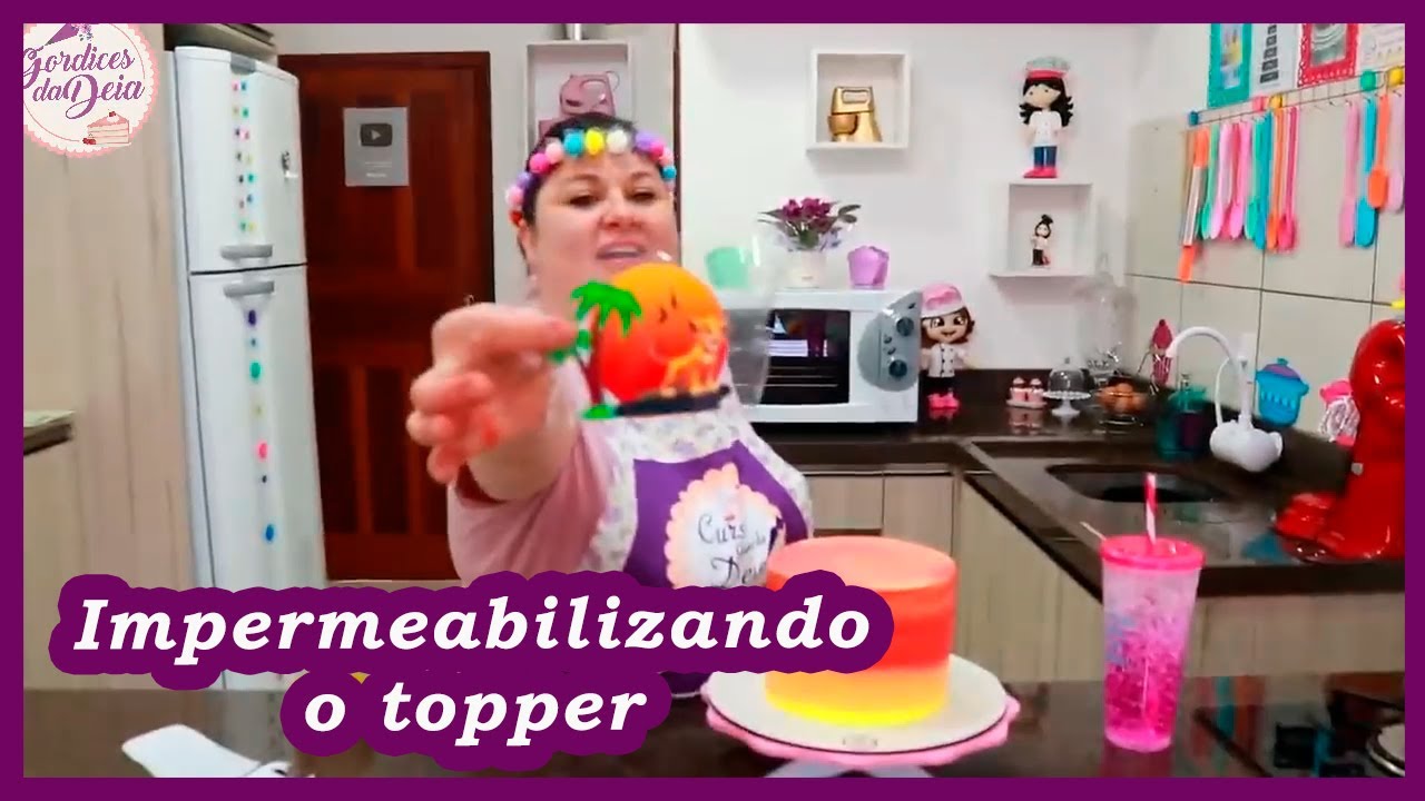 Impermeabilize o topper de modo bem fácil antes de colocar no bolo 😉