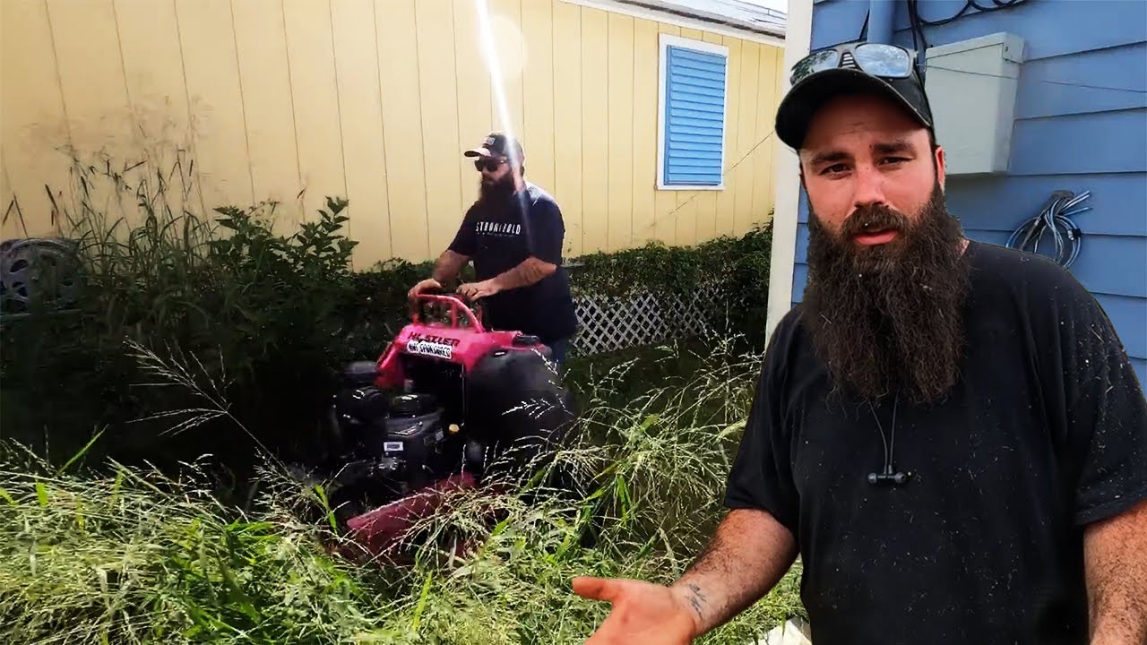 I Found this DISABLED SENIOR CITIZEN with an OVERGROWN LAWN so we took care of it until he passed